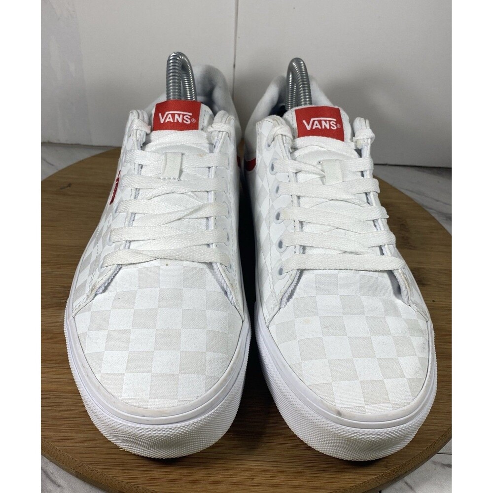 Vans Shoes Off The Wall 500714 White Gray Checkered Sneakers Size Women 9.5 - Picture 2 of 7